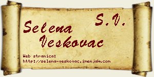 Selena Veškovac vizit kartica